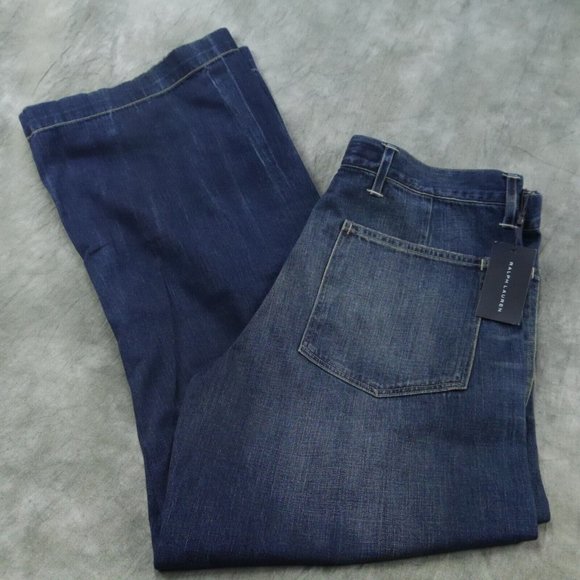 NWT Ralph Lauren BLACK LABEL DISTRESSED 5-Pocket BLUE JEANS $395 MENS Size 33-30 - Picture 4 of 10